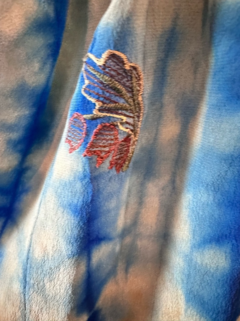 NWT Kantha Bae Evermore Kimono in Blue Tie Dye Sz 00-22/24 - Picture 7 of 9